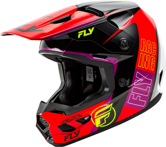 FLY Racing Kinetic Rally Offroad Helmet Red/Black/White