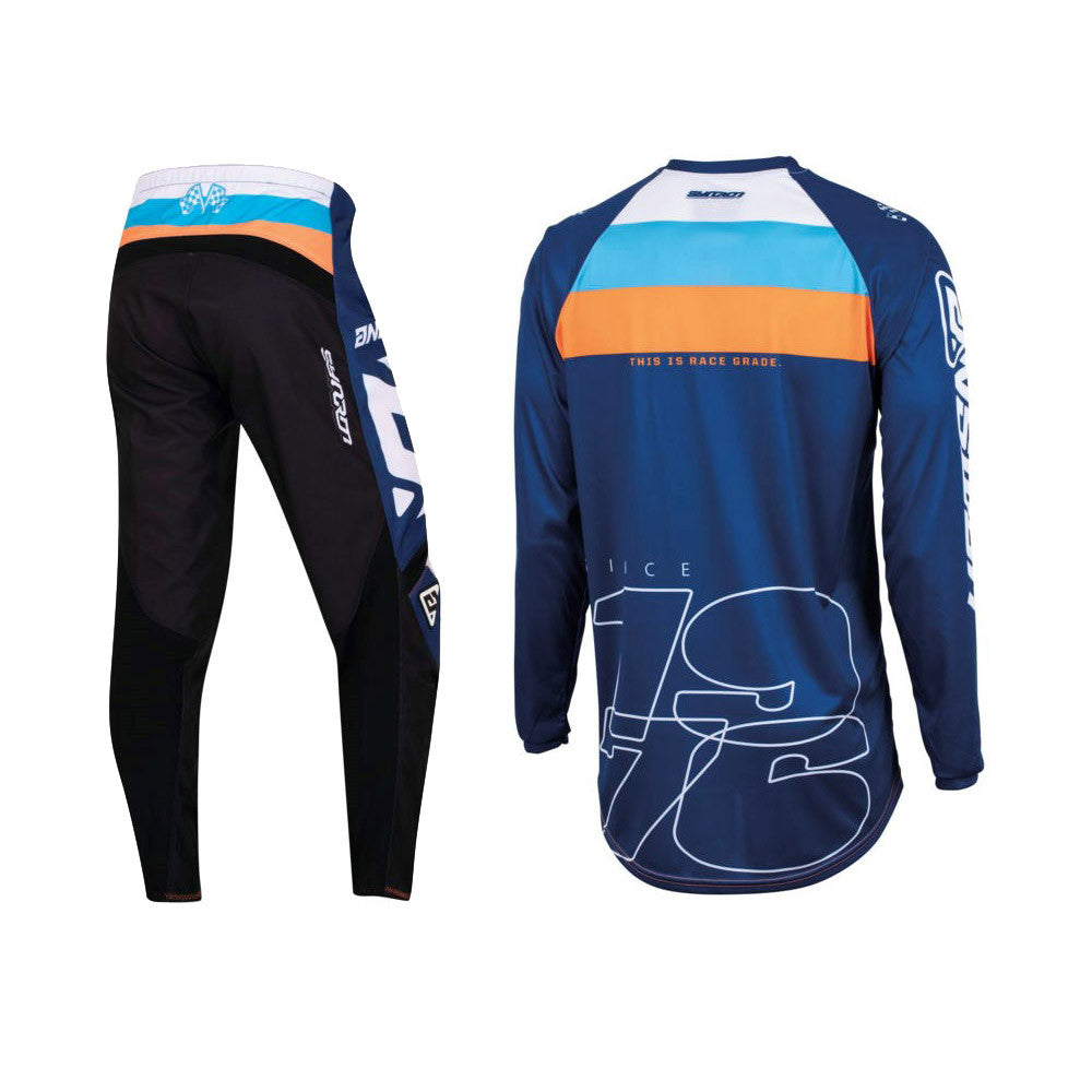 Answer Racing 2023 Youth Syncron CC Jersey Pant Combo Blue/Orange/Black
