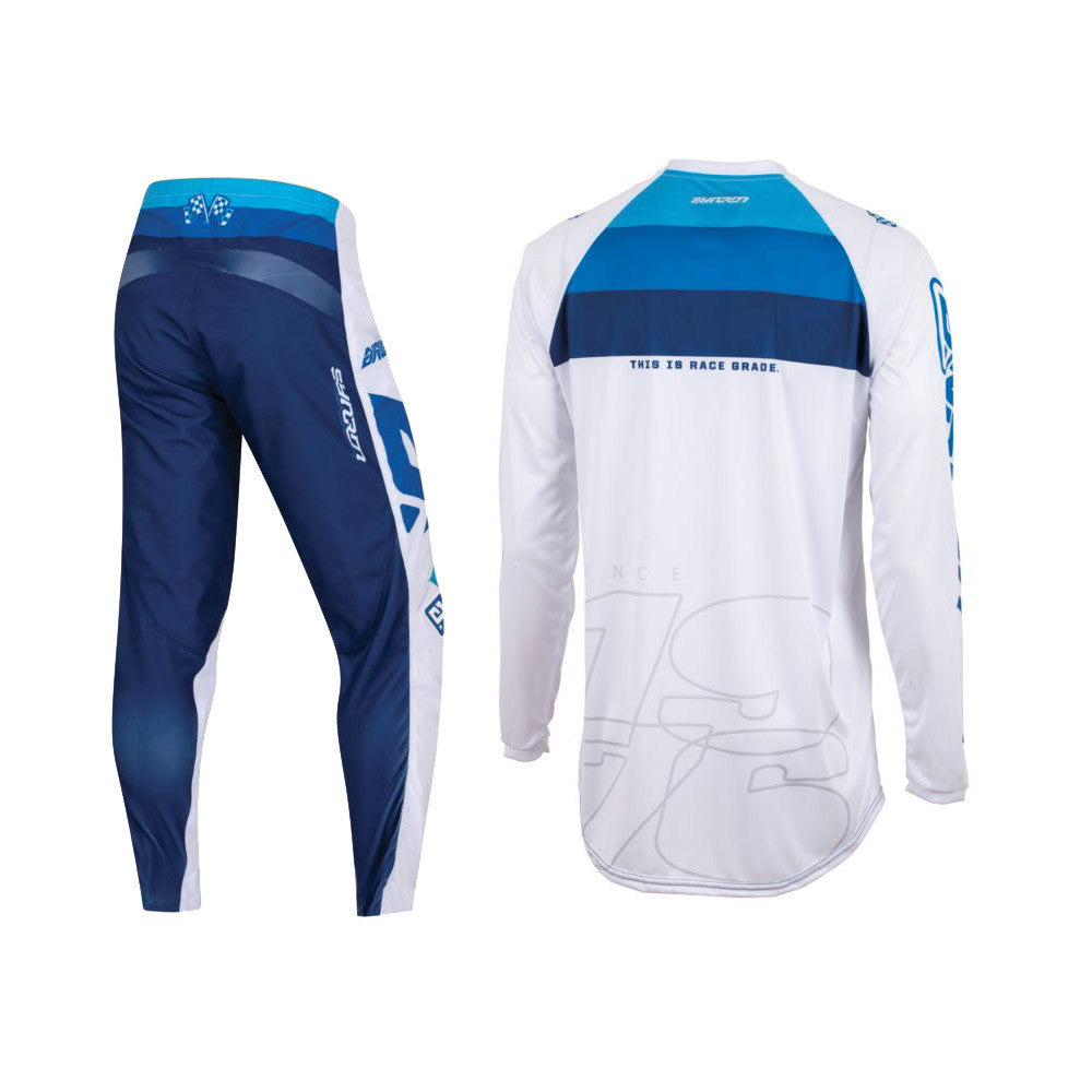 Answer Racing 2023 Youth Syncron CC Jersey Pant Combo Blue/White
