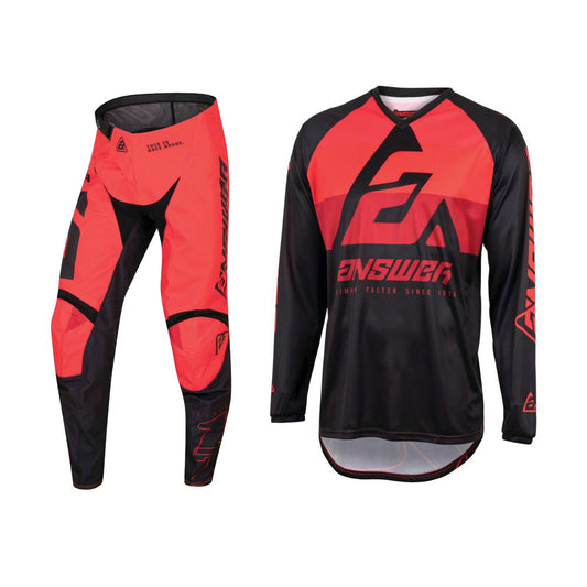 Answer Racing 2023 Youth Syncron CC Jersey Pant Combo Red/Black