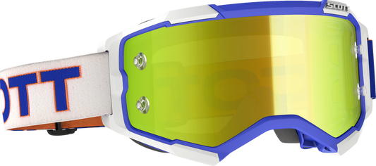 SCOTT - 272828-1029289 - FURY GOGGLE RETRO WHITE/BLUE YELLOW CHROME WORKS