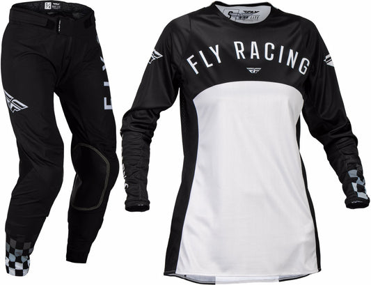 FLY Racing 2025 Womens Lite Jersey Pant Combo Black/Light Grey