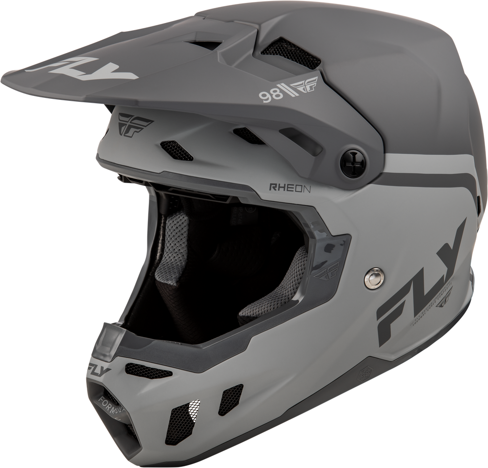 FLY Racing 2025 Youth Formula CC Objective Helmet Matte Black/Grey Youth Large