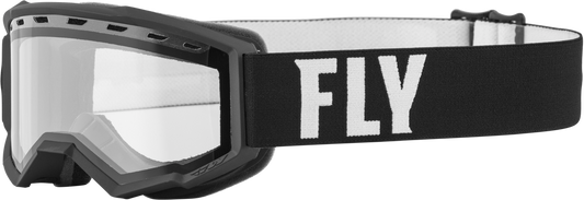 FLY RACING - 37-50160 - YOUTH FOCUS SNW GOGGLE BLK/WHT W/ CLEAR LENS