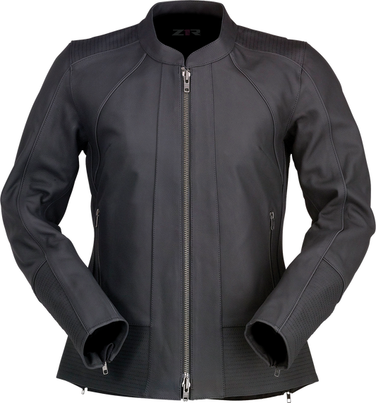 Z1R Womens Matchlock Leather Jacket Black