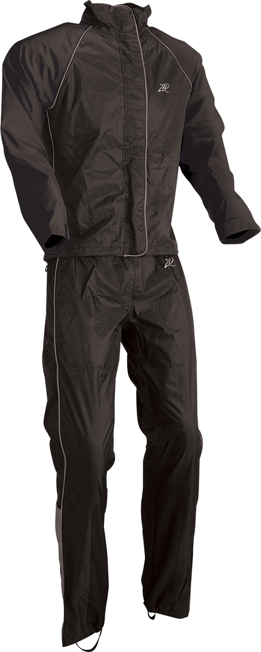 Z1R Womens 2-Piece Rainsuit Black