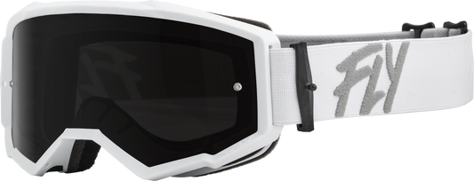 FLY RACING - 37-51506 - ZONE GOGGLE WHITE W/ DARK SMOKE/SMOKE LENS