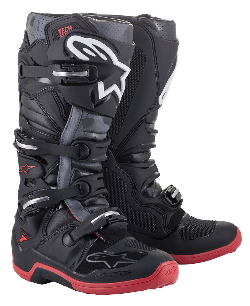 Alpinestars Tech 7 Off-Road Boots - Black/Grey/Red