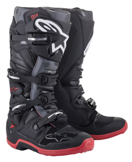 Alpinestars Tech 7 Off-Road Boots - Black/Grey/Red