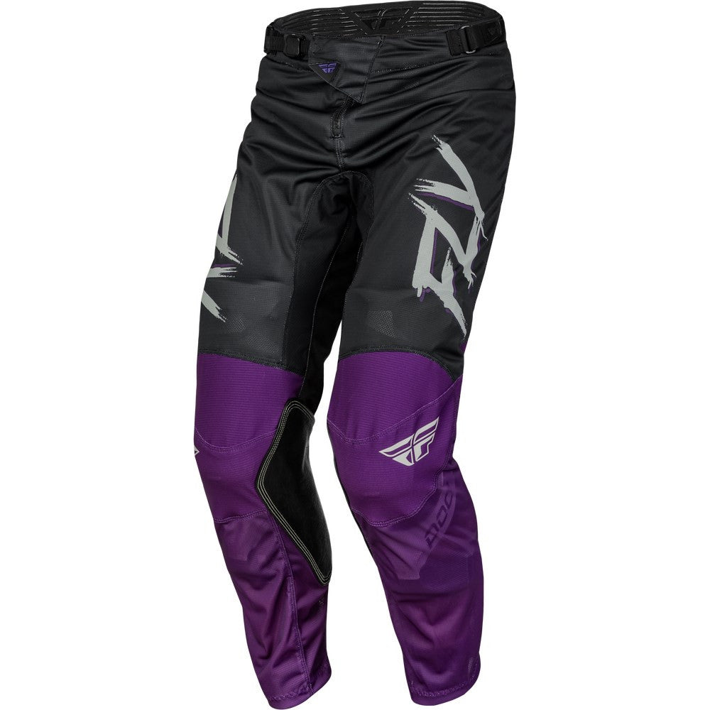 FLY Racing 2024 Kinetic Mesh Rave Jersey Pant Combo - Black/Purple/Silver