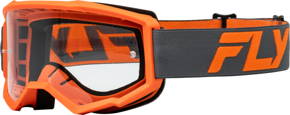 FLY RACING - 37-51154Y - YOUTH FOCUS GOGGLE CHAR/ORANGE W/ CLEAR LENS