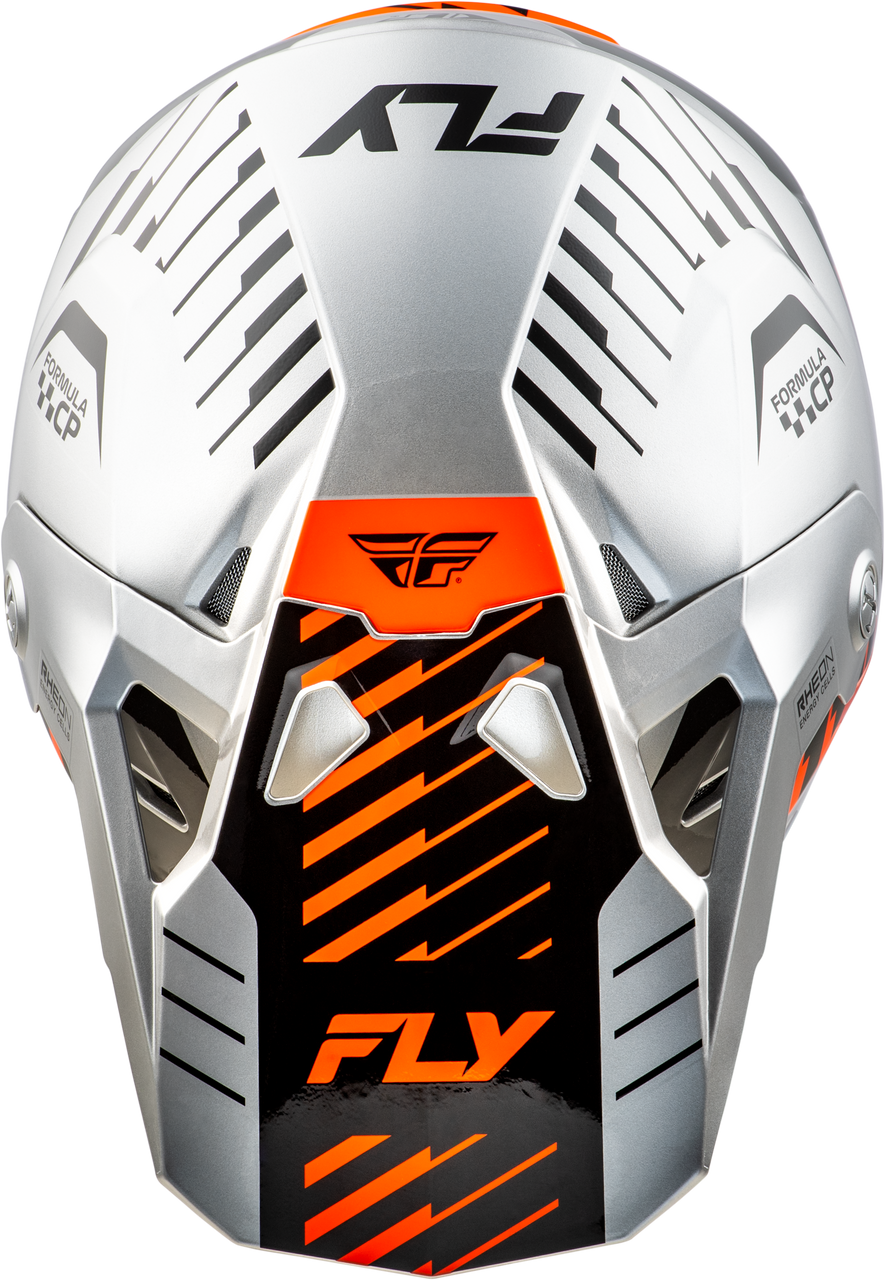 FLY Racing 2025 Formula CP Slice Helmet Grey/Orange/Black