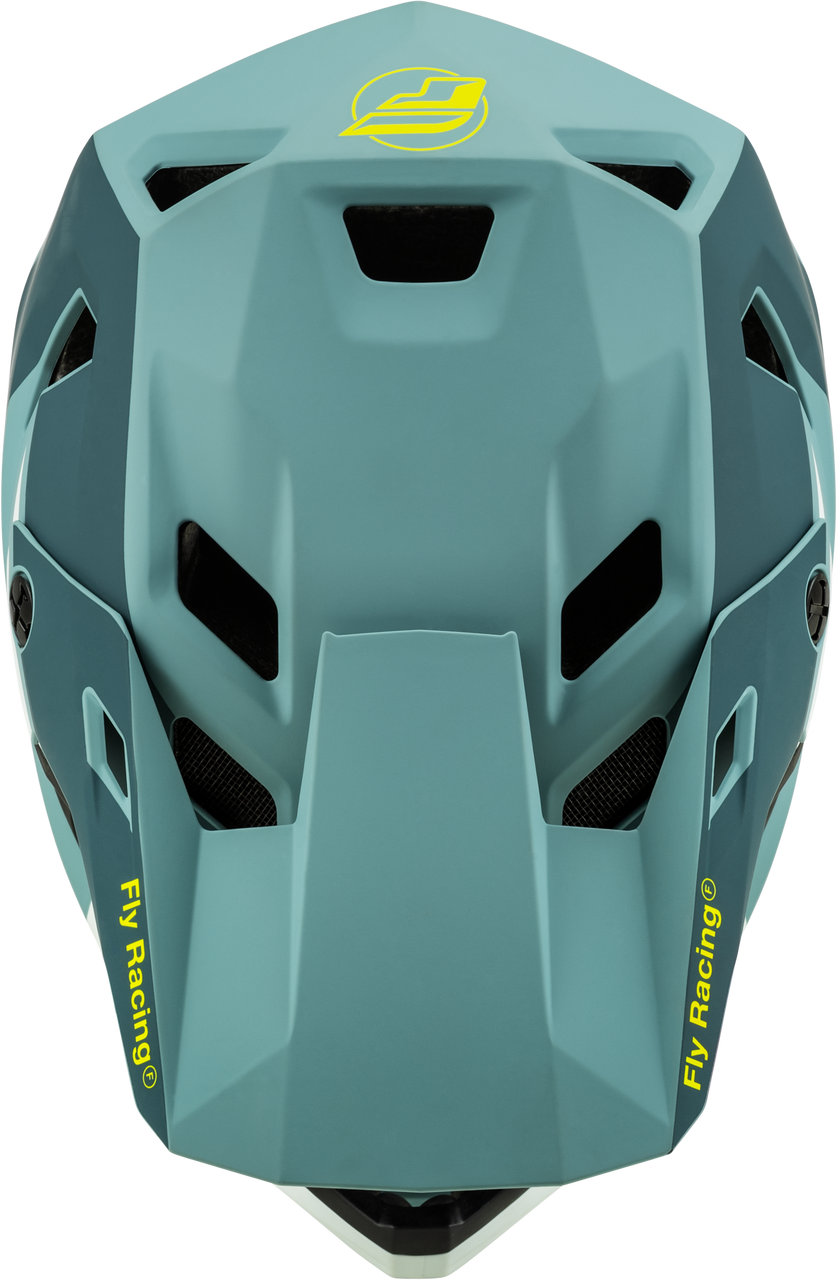 FLY Racing 2025 Youth Rayce Bicycle Helmet Matte Blue Stone/Hi-Vis