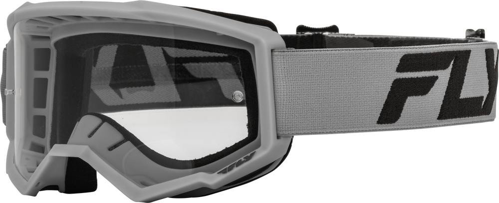 FLY RACING - 37-51157 - FOCUS GOGGLE SILVER/CHARCOAL W/ CLEAR LENS