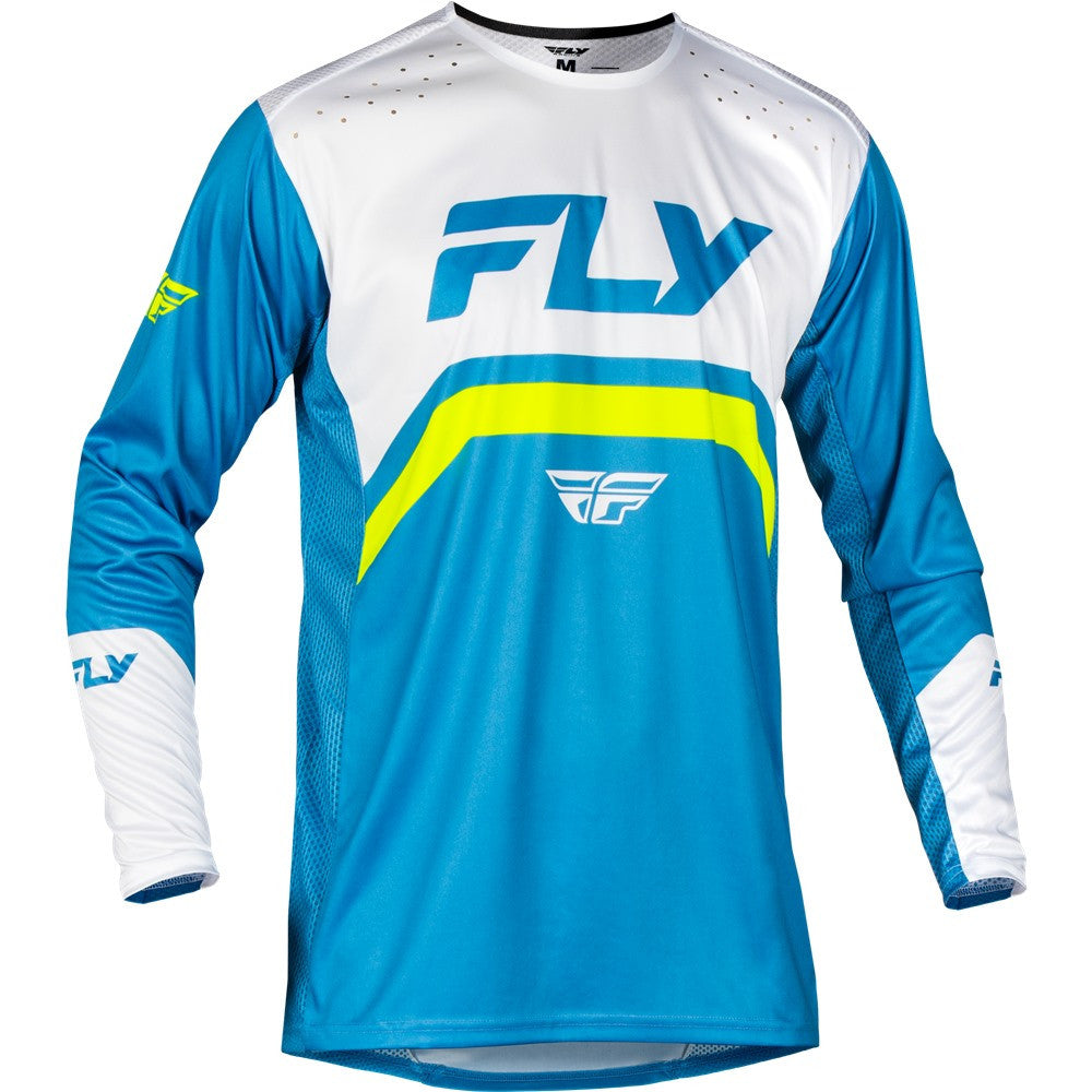 FLY Racing 2025 Rayce Bicycle Jersey Pant Combo Blue/White/Lime Green