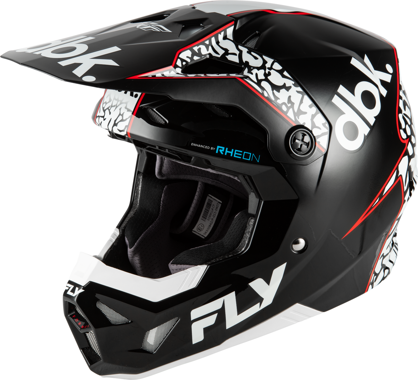 FLY Racing 2026 Formula CP DBK Helmet Black/White/Red