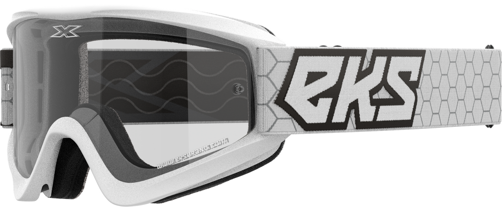 EKS BRAND - 067-60450 - FLAT OUT CLEAR GOGGLE WHITE/BLACK CLEAR