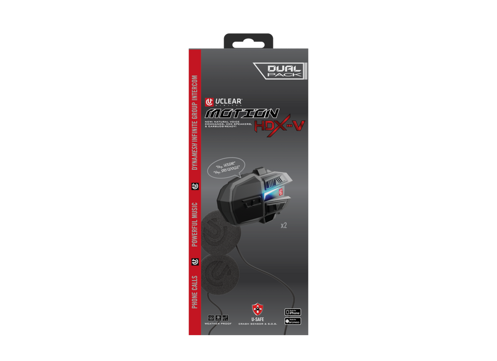 Uclear - 180513 - Motion HDX-V Helmet Audio Single Kit