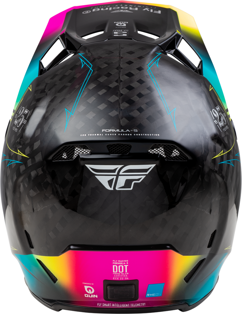 FLY Racing Limited Edition Formula S Carbon Legacy Helmet - Black/Electric Blu/Fuschia