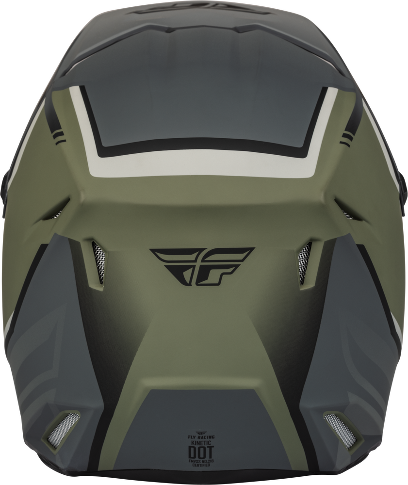 FLY Racing 2023 Kinetic Vision Offroad Helmet Matte Olive Green/Grey