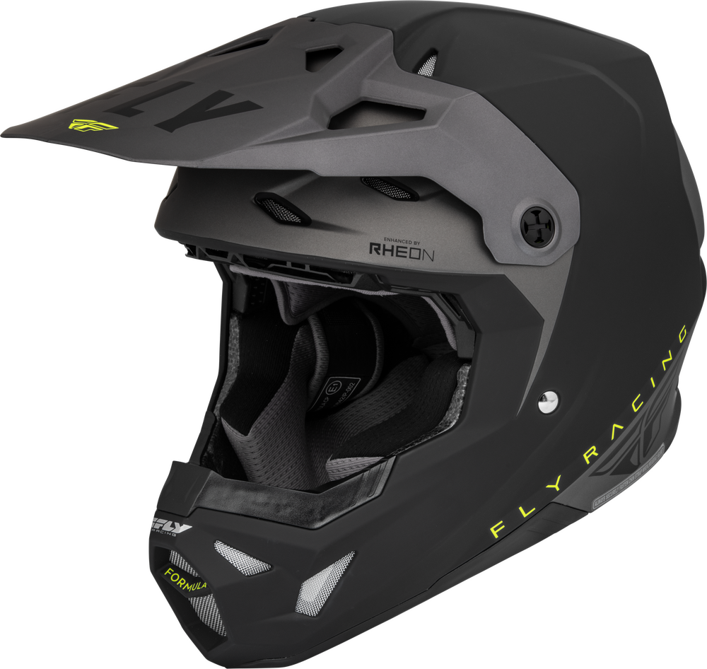 FLY Racing 2023 Formula CP Slant Offroad Helmet Matte Black/Grey/Hi-Vis