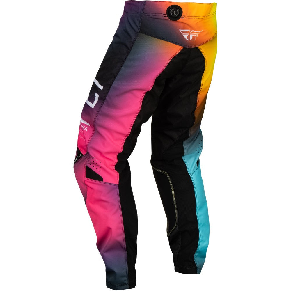 FLY Racing 2024 Youth Kinetic Prodigy Jersey Pant Combo Fuschia/Electric Blue/Hi-Vis