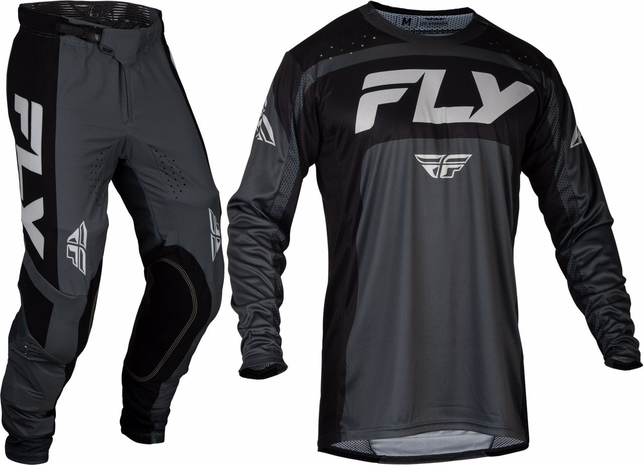 FLY Racing 2024 Youth Lite Jersey Pant Combo Charcoal/Black