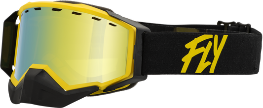 FLY RACING - 37-50271 - ZONE SNOW GOGGLE BLACK/YELLOW W/ GOLD MIRROR/YELLOW LENS