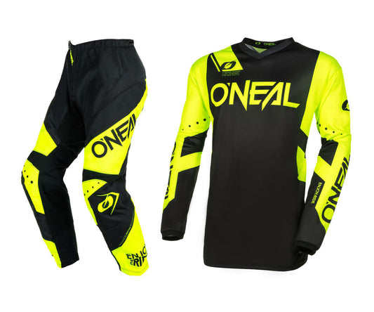 O'Neal 2024 Youth Element Racewear Jersey Pant Combo - Black/Neon