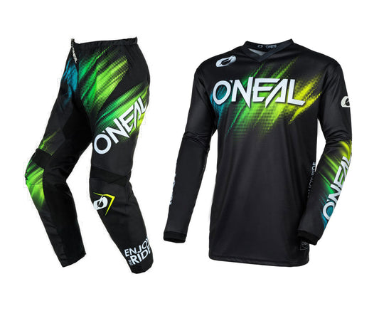 O'Neal 2024 Element Voltage Jersey Pant Combo - Black/Green