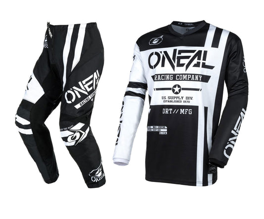 O'Neal 2025 Element Warhawk Jersey Pant Combo - Black/White
