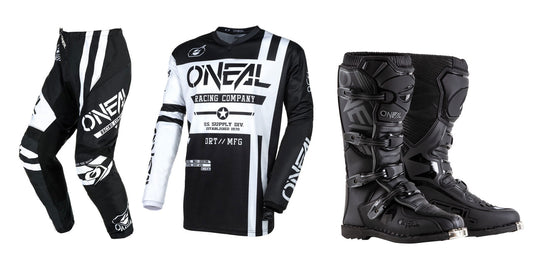 O'Neal 2024 Element Warhawk Jersey Pant Element Boot Combo Black/White