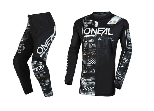 Oneal 2024 Element Attack Jersey Pant Combo Black/White