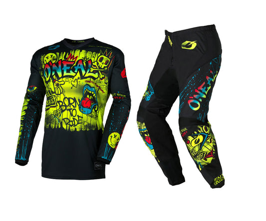 O'Neal 2026 Youth Element Rancid Black/Neon Jersey Pant Combo