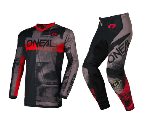 O'Neal 2026 Youth Element Racewear Black/Gray Jersey Pant Combo