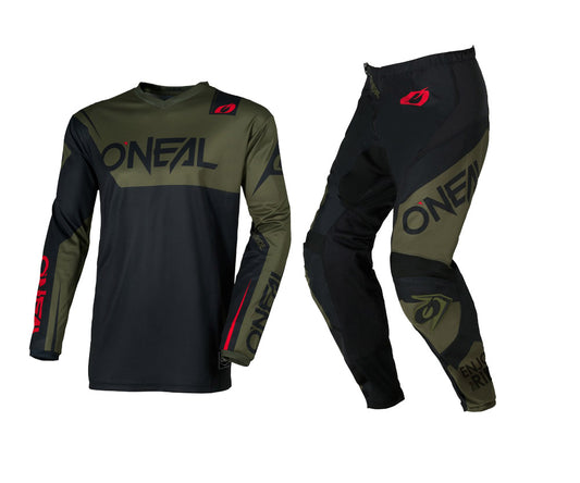 O'Neal 2026 Element Racewear Black/Olive Jersey Pant Combo