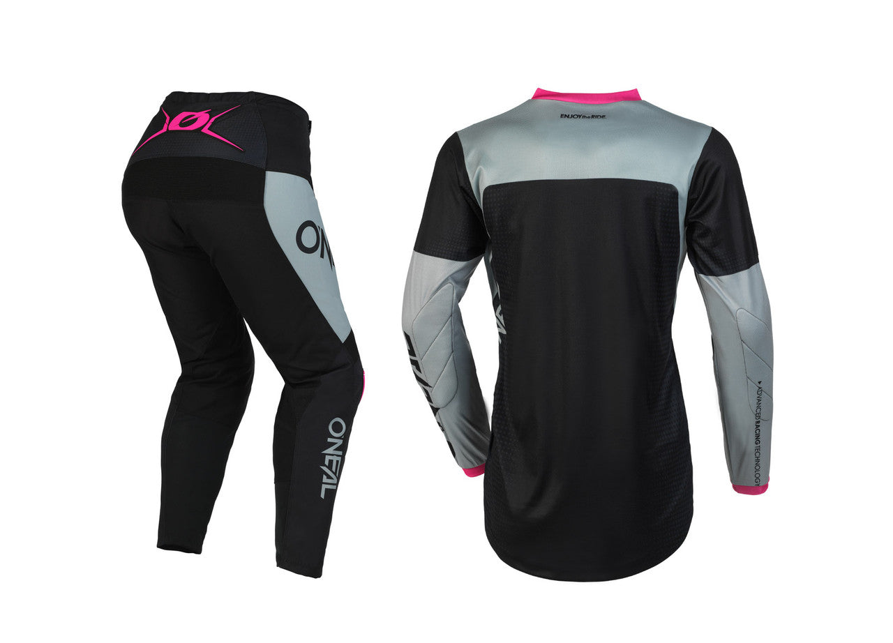 Oneal 2023 Womens Element Racewear Jersey Pant Combo Black/Pink