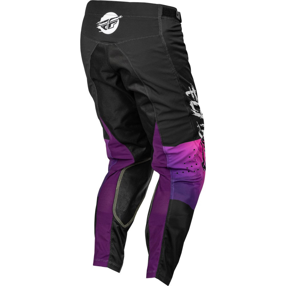 FLY Racing 2024 Youth Kinetic Mesh Khaos Jersey Pant Combo - Black/Purple/Pink