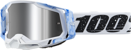 100% - 50010-00020 - RACECRAFT 2 GOGGLE MIXOS MIRROR SILVER FLASH LENS