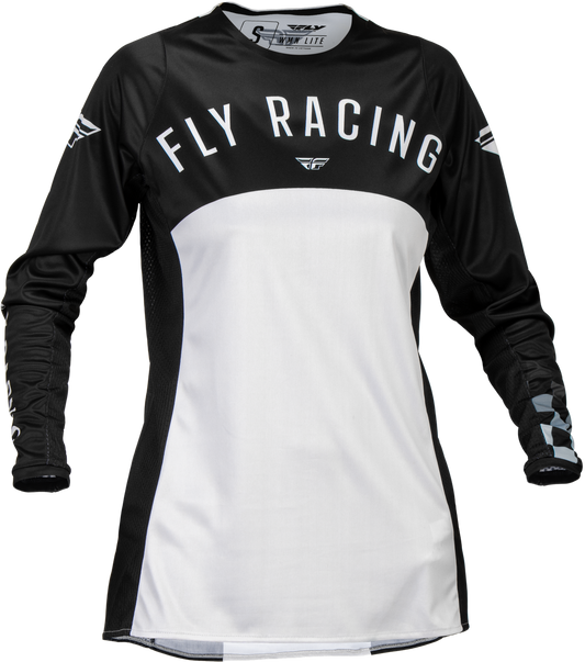FLY Racing 2025 Womens Lite Jersey Black/Light Grey