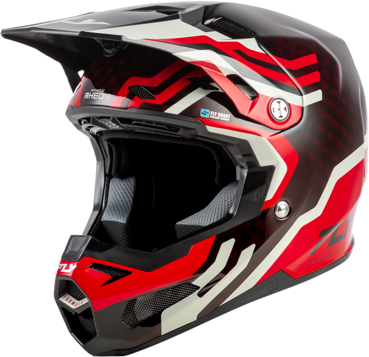 FLY Racing 2026 Youth Formula S Carbon Byte Helmet Red Carbon/Red/Grey