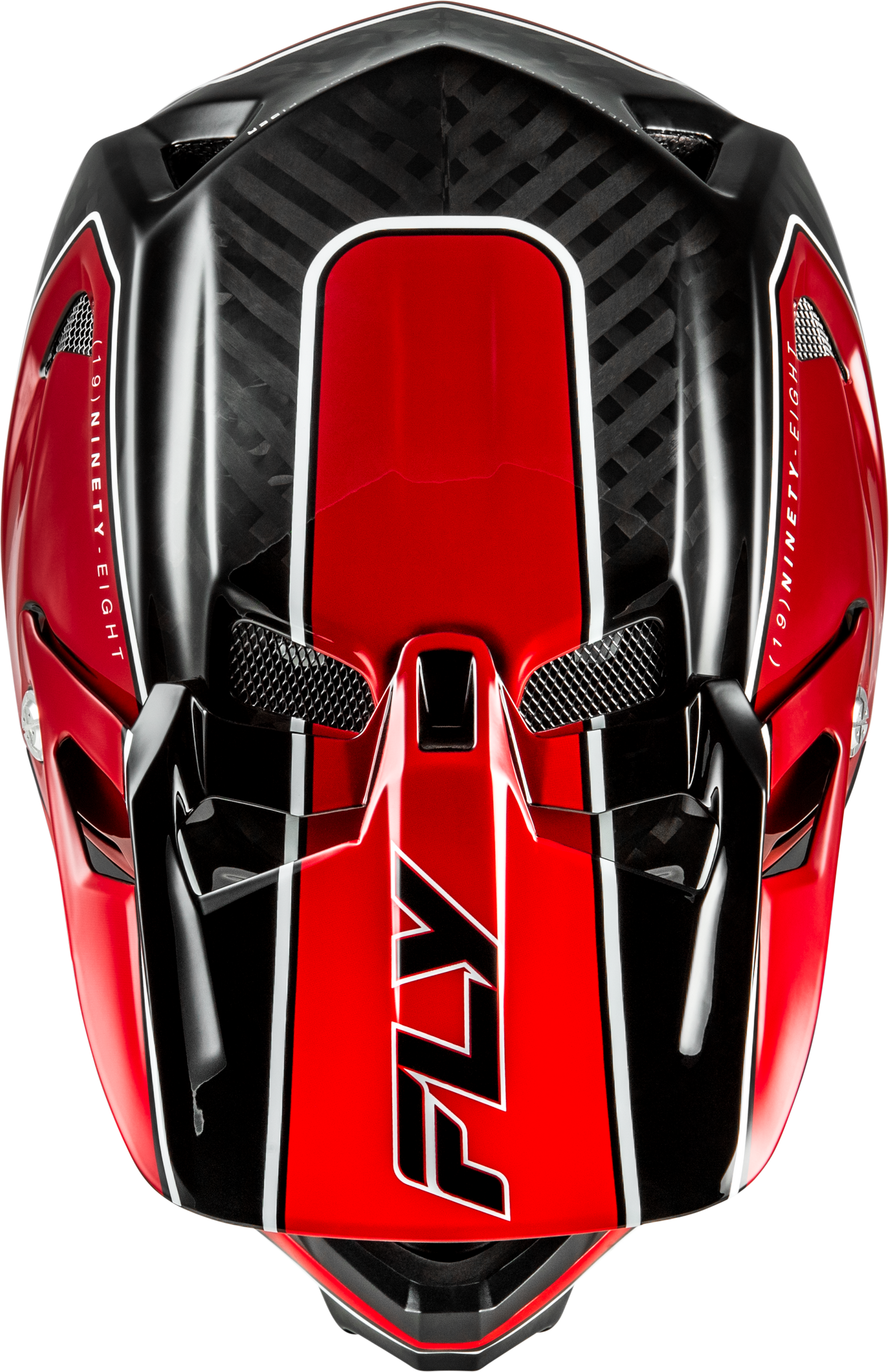 FLY Racing 2026 Werx-R Flow Carbon Helmet Black Carbon/Red