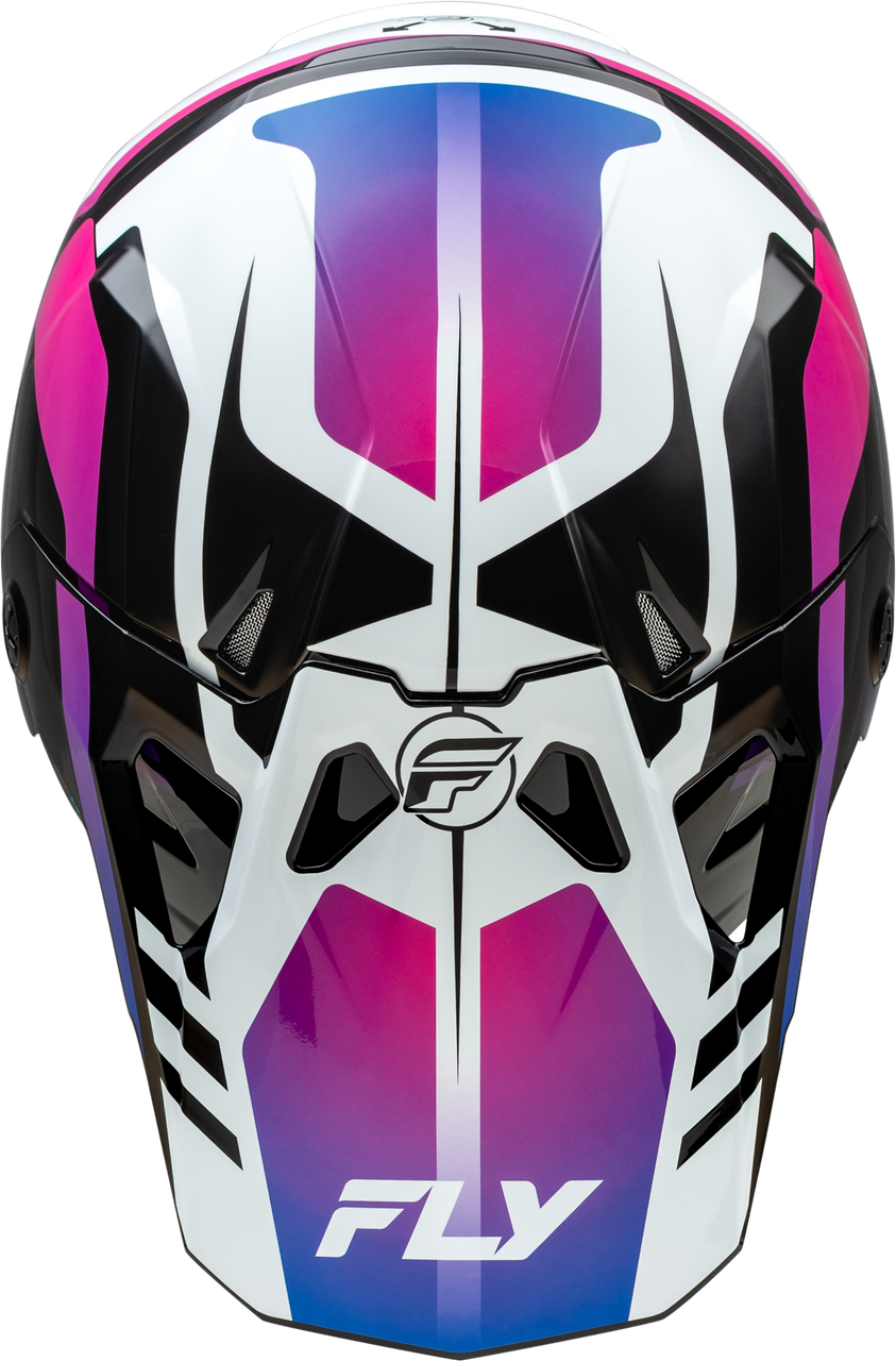 FLY Racing 2025 Youth Formula CP Krypton Helmet White/Black/Purple Youth Large