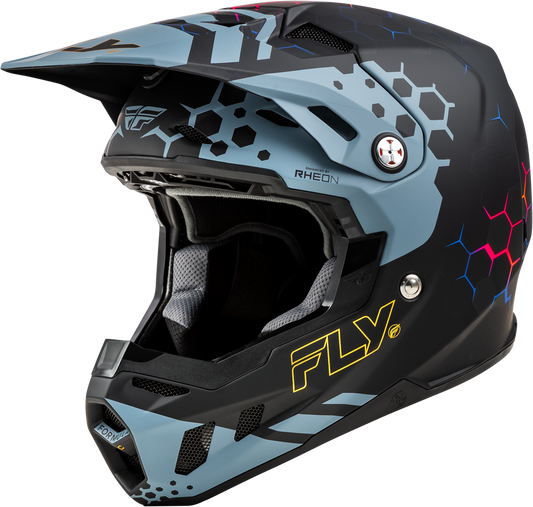 FLY Racing 2025 Formula CC Tektonic Helmet Matte Black/Slate/Blue