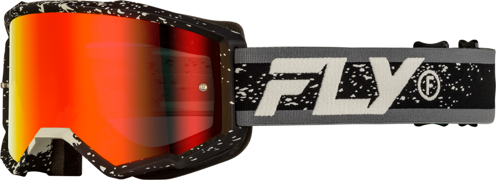 FLY Racing Youth Zone Goggle Black/Grey W/ Red Mirror/Smoke Lens