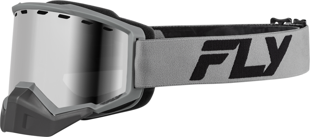 FLY RACING - FLB-24F2 - FOCUS SNOW GOGGLE SILVER/CHAR W/ SILVER MIRROR/SMOKE LENS