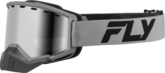 FLY RACING - FLB-24F2 - FOCUS SNOW GOGGLE SILVER/CHAR W/ SILVER MIRROR/SMOKE LENS