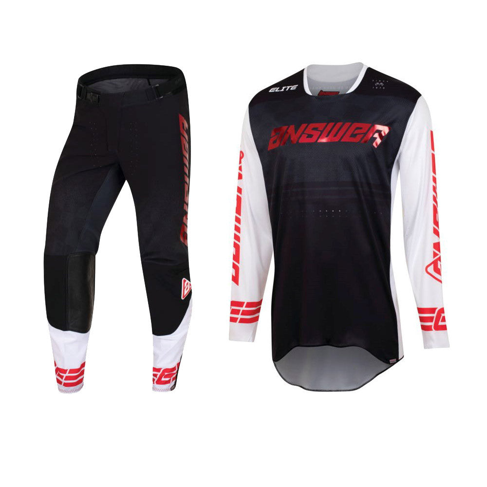 Answer Racing 2023 Elite Finale Jersey Pant Combo Black/White/Red