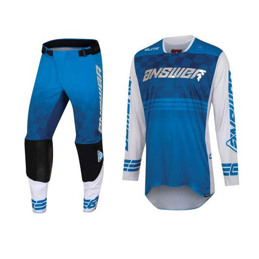 Answer Racing 2023 Elite Finale Jersey Pant Combo Blue/White/Silver