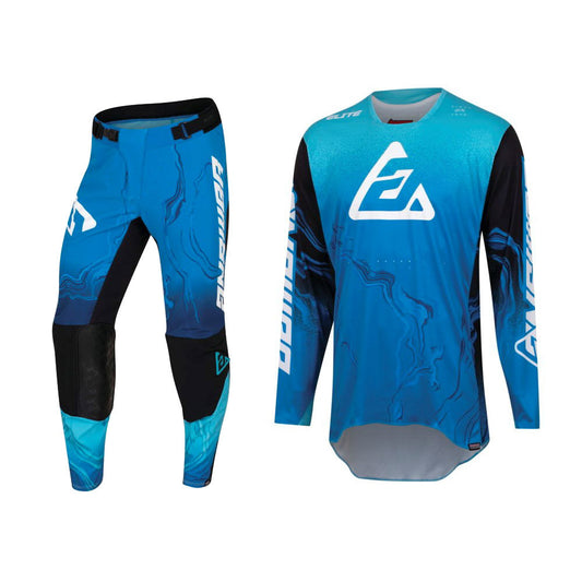 Answer Racing 2023 Youth Elite Fusion Jersey Pant Combo Blue/Black/White